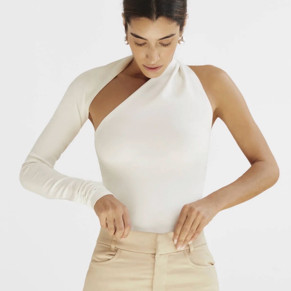 Marcella New York  One-Shoulder Cream Top